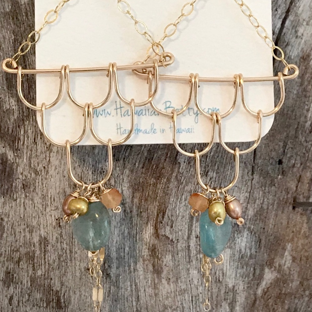 HAWAIIAN BETTY handmade mermaid tail earrings